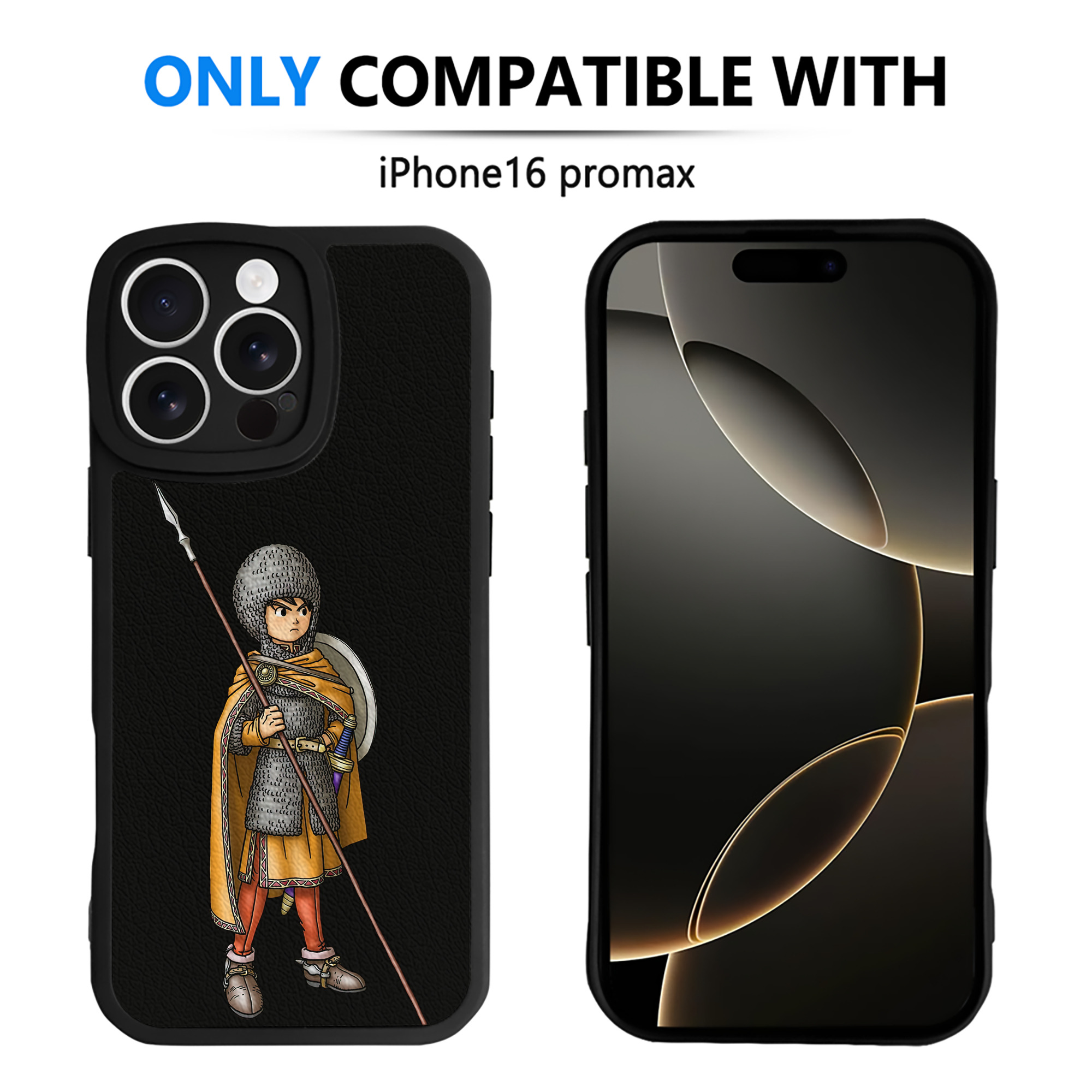 （画像用） ドラゴンクエスト Doragon Kuesuto Dragon Quest 【iPhone 16シリーズ対応】シリコンスマホケース（レザー調） 材質：シリコン
